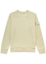 Stone Island Ghost Piece Logo Cotton Sweatshirt - Beige - S S