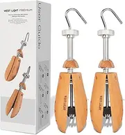 [WEST LIGHT] Shoe Stretcher,Beech Wood Shoe Stretchers men,2-way Wooden Shoe Stretcher for Men & Women, Shoe Widener & Expander for Men, Beech Wood, 10,10.5,11,11.5,12,12.5,13 US Men size 10-13