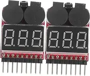 jojofuny 2pcs Battery Tester Electricity Power Outlet Testers Watch Battery Organizer with Tester Backlight Soldering Detector Battery Monitor Control Charger Breaker Probe Iron