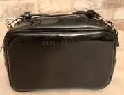 Bobbi Brown Black Patent Leather Mini Crossbody Bag With Red Interior