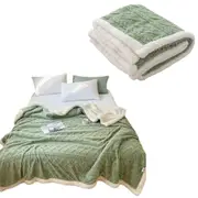 150x200cm Reversible Plush Blanket Thickened Imitation Cashmere Throw Blanket