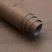 IDEALROOM Walnut Medium Brown Peel and Stick Wallpaper Self Adhesive No Bubbles Thick Removable Contact Paper 40cmx9m Sticky Wall Decals Faux Wood Grain Sticker Paper for Apartment Furniture Refurbish