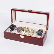 GOMINIMO 5 Slot Watch Display Box Red Wood