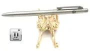 Tactile Turn - Titanium SLIM Side Click Standard Length Pen [5.8"] G2 Pilot Ink
