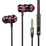Wired Headset Laptop Smartphone Headset Stereo in Ear with Microphone Hands Free Game Headset Subwoofer Metal 3.5mm 10 Line Type