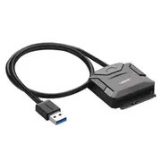 Usb 3.0 To Sata Adapter Cable Converter For 2.5 / 3.5 Inch Hard Drive Disk Hdd And Ssd Support Uasp Sata 3.0(Black)