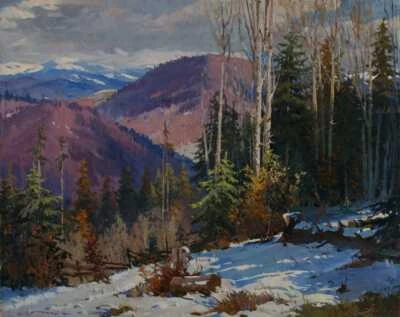 Anton Kashshai : Winter in the mountains : 1952 : Archival Quality Art Print