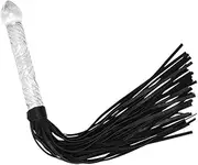 Sm Sex Toys Leather Whip Sexy Flirting Sp Tool Dual-Purpose Leather Whip Glass Butt Plug For Couple For Role Play