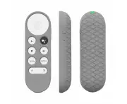 For Google Chromecast TV 2020 Voice Remote Silicone Case Protective Cover - Grey