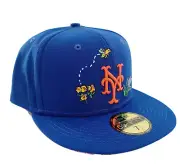 New Era New York Mets MLB Watercolor Floral 59FIFTY Fitted Hat Size 7 1/2 NEW