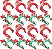 CHILDWEET Cute Inflatable Santa Headband Mini Balloons 20pcs Hair Bands for Christmas Party Supplies and Decorative Headwear