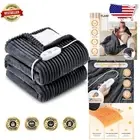 Dark Grey 50''x60'' Electric Throw - Auto Shut-Off Heated Blanket - Soft Sherpa