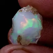 06.70Ct Original AAA+ Ethiopian "Play-Of-Color" Fire Opal Rough Natural Gemstone