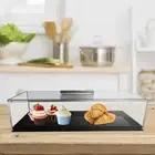 Clear Bread Box with Cover Transparent Cake Stand for Banquet Store Event
