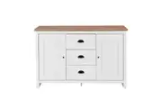 Design Square Ari Modern Sideboard Dresser Buffet Unit Storage Cabinet - Oak & White