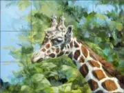 Giraffe Tile Backsplash Debbie Hughbanks Wildlife Art Ceramic Mural DHA005
