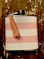 Gartner Studios Pink Stainless Steel Flask 5.8 fl oz - Fun Gift, Desk Accessory