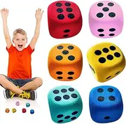 Foam Dice - 6X Soft Sponge Dice 1.5 Inches | Classroom Teaching Aid for Age 3+ Rounded Edge Toy for Kids Boys Girls School Camping Family Board Home Travel