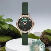 在飛比找momo購物網優惠-【EMPORIO ARMANI】亞曼尼 森林綠晶鑽女錶-32