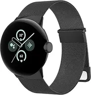 Metal Band for Google Pixel Watch 2 Bands for Women Men, Stainless Steel Mesh Loop Adjustable Wristband Replacement Strap for Google Pixel Watch 2