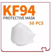 50 PCS WHITE KF94 Disposable Face Mask 4 Layers Protective Cover Adult Size