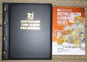 VST AUSTRALIAN PRE-DECIMAL 1910-1964 COIN ALBUM with Mintages + CATALOGUE COMBO