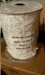 NylonTrellis Net 5x350ft Roll Garden Netting 6" Mesh