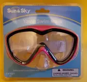 Sun & Sky Youth Pool & Beach Swim Mask shatterproof NIP PINK frame goggles