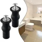 2 Pack Toilet Seat Screws Hinges/Expanding Rubber Top Nuts Fixings WC Blind Hole