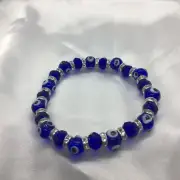 Evil Eye Beaded Bracelet Unisex Stretch Protection & Blessings New 1792
