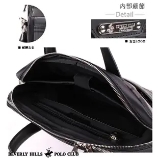 BEVERLY HILLS POLO 棋盤勇士 斜背包 手提包 公事包 黑格 男包 BH-1815