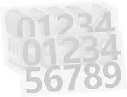 SEWACC Reflective Mailbox Number Stickers 5 Pack Weatherproof Pvc Diy Address Decals for Outdoor Use