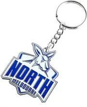 North Melbourne Kangaroos AFL Footy Metallic Logo Keyring