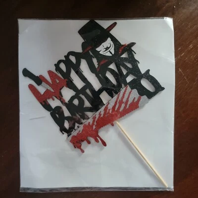 Cake Topper Happy Birthday V for Vendetta