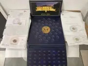 New Presidential Dollar Holder Folder Album With 4 Coins & paper Work