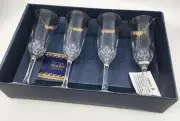 CONCERTO Capri Champagne STEMWARE GLASSES Set of 4 in Box Made In Italy