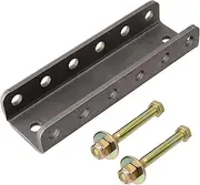 Trailer Hitch Coupler Channel, Adjusatble Pintle Hitch Lunette Ring Channel Bracket, 3 inch I.D. x 11-2/3 inch Length, 5-Position Adjustment