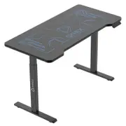 OneX GDE1400SH Electric Height Adjustable Tempered Glass RGB Gaming Desk Black
