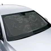Matte Black Roses Car Sunshade, Windshield Sunshade, Goth Rose Car Decor, Goth