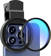 52mm Polarizing Filter for iPhone, Circular Polarized Lens with Upgraded Clip,Rotatable Cpl Filter Compatible with iPhone 16/15/14/13 Pro Max Samsung Moto Google TCL Phone