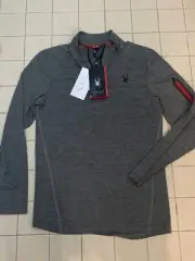 NWT Spyder Quarter Zip Polyester Spandex Blend Size Men's L
