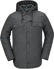 [Volcom] Men's Field Insulated Flannel Hooded Snowboard Shirt Jacket