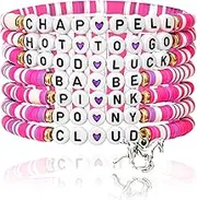 pupvus 7PCS for Pink Pony Club Friendship Bracelets: Merchandise for Fans' Birthdays, Concert Outfits, and Party Favors, Gifts for Fan, Large, Crystal, no gemstone