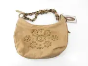 Steve Madden Tan Studded Chain Hobo Shoulder Strap Bag