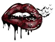 Sublimation Print Bat Lips Ready to Press Heat Transfer