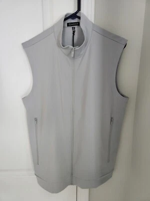 Asher Golf Men’s Full Zip Nebo SILVER Vest Jacket M