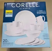 Brand New Corelle Limited Edition 20-piece Dinnerware Set, Winter Frost White