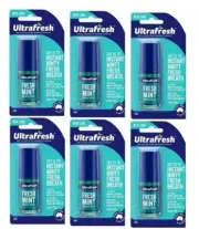 6 x Ultrafresh Fresh Mint Breath Spray 12mL Ultra Fresh Sugar Free