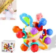 Montessori Sensory Teething Rattle Toy for Baby 0-18M Learning & Gifts