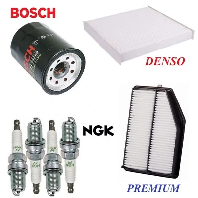 Tune Up Kit Air Cabin Oil Filters Spark Plugs For HONDA CR-V L4 2.4L 2015-2016 (for: Honda)